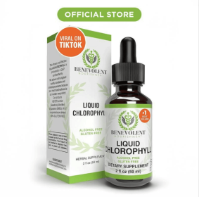 Nourishing Chlorophyll Supplement, Detoxification and Immune Support, Internal Deodorant, Liquid Drops, Natural Mint Flavor, 4-Month Supply, 59ml