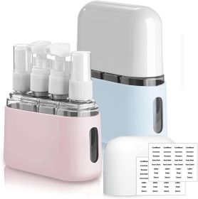 Travel Bottle Set, 8-Pack TSA Approved Travel Size Bottles, Travel Container Dispenser, Travel Shampoo Bottles for Cosmetics Conditioner and Loti