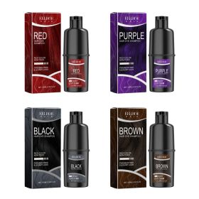 EELHOE Hair Dye Shampoo, Hair Dye Shampoo Herbal Extract Maintenance Lasting Color thy Hair Dye (Color: Red)